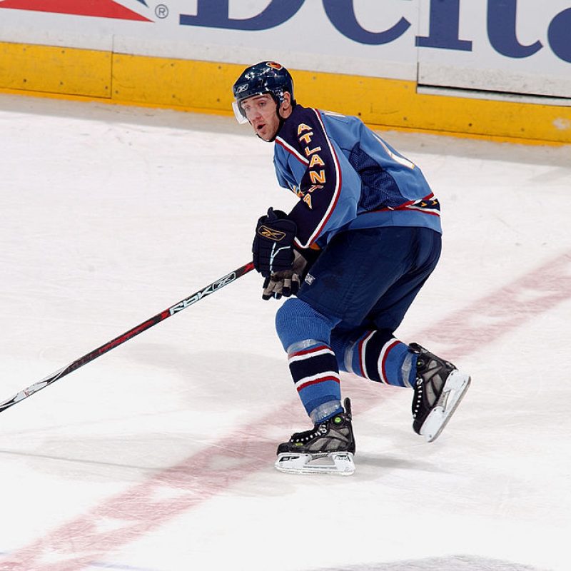 ATLANTA - JANUARY 30:  J.P. Vigier #11 of the Atlanta Thrashers skates against the New Jersey Devils on January 30, 2007 at Philips Arena in Atlanta, Georgia. The Thrashers won 5-4 in a shootout. (Photo by Scott Cunningham/Getty Images)